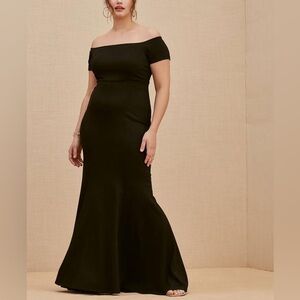 Torrid Black Off-Shoulder Maxi Gown